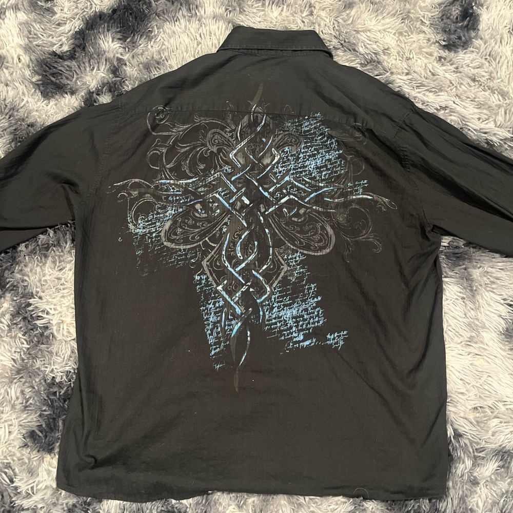 AESTHETIC GRUNGE BUTTON UP LONG SLEEVE